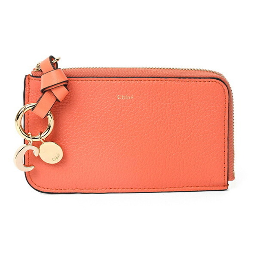 Chloe Card Case Alphabet Orange Coral